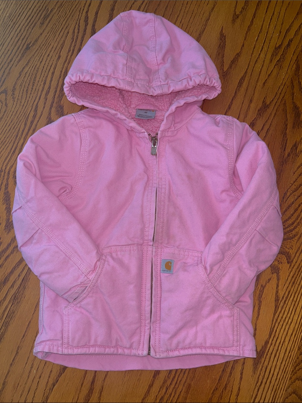 Carhartt Girls Pink Hooded Jacket - 4T